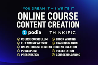 create ebook online course content course creation teachable ebook writing