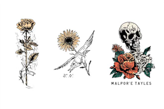 make a minimalist lineart tattoo design or illustration