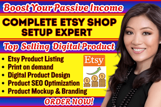 etsy digital product shop setup pod digital product etsy SEO  listing store rank