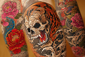 design an oriental or japanese tattoo for you