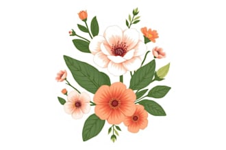 design hand drawn botanical floral logo