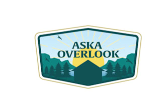 design pictorial classic a logo for a mountain getaway