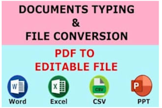 convert your pfd files into easy to look out excel ,word report