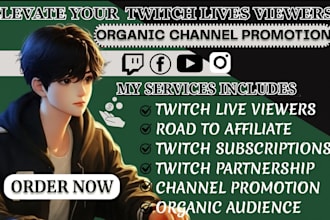 promote your twitch live stream bring the live viewers twitch channel promotion