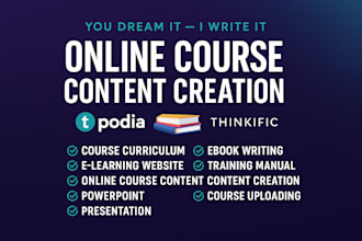 ebook online course creation online course content training manual ppt