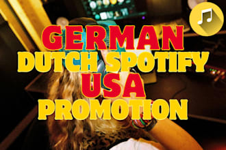do german dutch spotify album promotion,music presave, usa spotify listeners