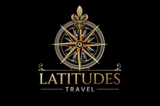 design vintage antique travel agency logo