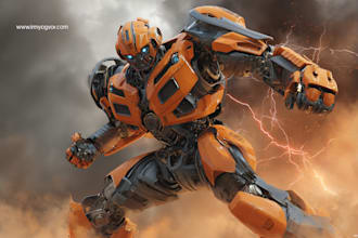 design spectacular robots, cyborgs and mechs