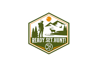 design vintage outdoor hunting podcast logo