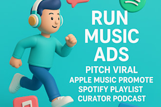 run music ads pitch viral apple music promote spotify playlist curator podcast