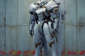 draw amazing concept for mecha, robot