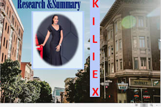 research and write summary professionally