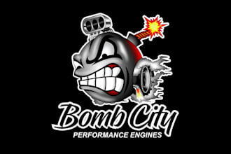 design wonderful mascot, metallic, explosive logo