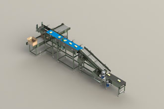 design advance conveyor, custom machinery using solidworks and autocad