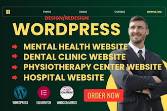 redesign or  healthcare website, medical website and landing page