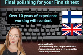 proofread and edit your finnish text