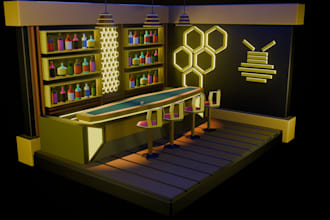 do 3d model of room