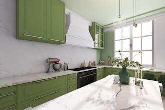 model render 3d kitchen remodel cabinet bath interior design 3d rendering