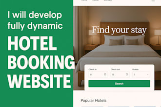 develop a complete hotel booking website with admin panel