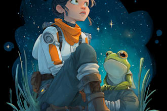 create dnd character art and sci fi concept art