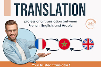 professional translation services between english, french, arabic, and moroccan