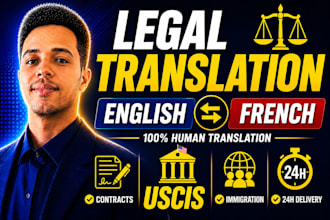 translate  french and english legal documents, contracts, and immigration papers
