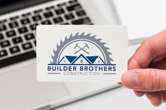 design construction, real estate, plumbing, architect, roofing logo
