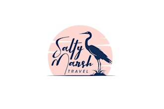 design luxury upscale travel company rustic old school concrete logo