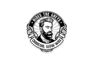 design men hair wax competition logo