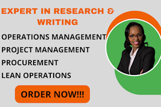 do operations and project management, procurement and sourcing n lean operations