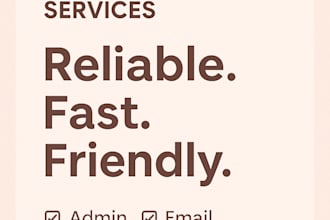 be your virtual assistant for admin, research, or email tasks