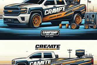 create professional vehicle wrap design, boat wrap, car wrap