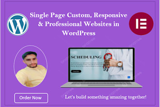 design professional single page wordpress website