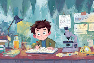 illustrate enchanting children book pages with whimsical detail