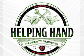do custom plumbing heating handyman logo design