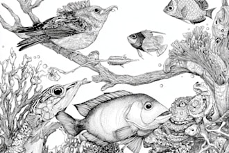 draw coloring book pages or books for children