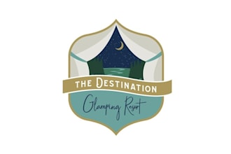 design memorable glamping resort logo