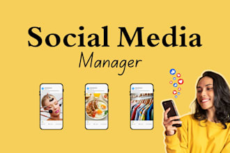 be social media manager, content creator, facebook page and instagram manager
