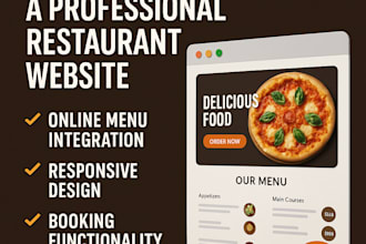 design cruixie professional restaurant website with online menu and booking