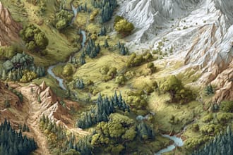 draw your map illustration vector art map fantasy map