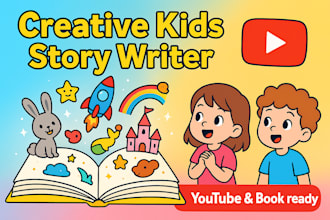 write creative children story trendy kid youtube video script for kids channel
