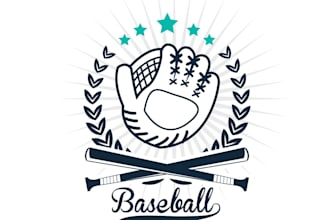 create wonderful baseball logo with fastest delivery