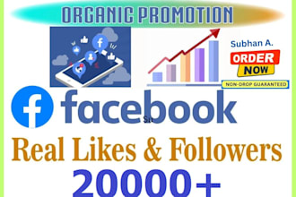 add your facebook 20,000 followers instant