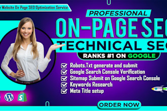 do monthly on page SEO service, technical optimization for top ranking