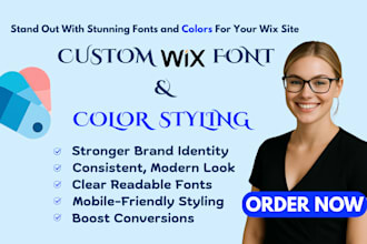 design and customize wix website colors and fonts for a modern branded look