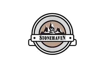 design awesome mountain ranch and cabin logo