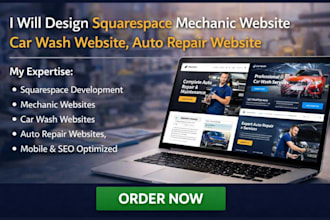 design squarespace mechanic website car wash website auto repair website