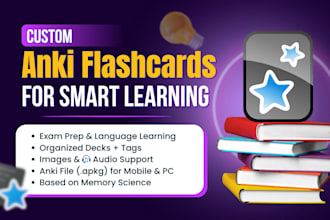 create custom anki flashcards for language learning, exams, or any subject