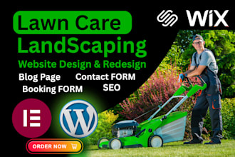 design lawn care website lanscaping wordpress german gardening pressure washing