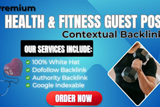 do health and fitness guest post on high da blog with contextual health backlink